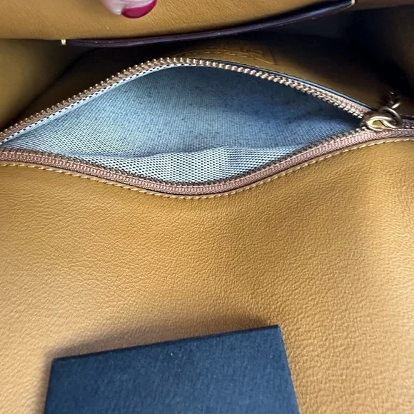 COACH DARK SADDLE 1941 TURNLOCK FLAP / COMPACT POUCH BAG - Picture 14 of 16